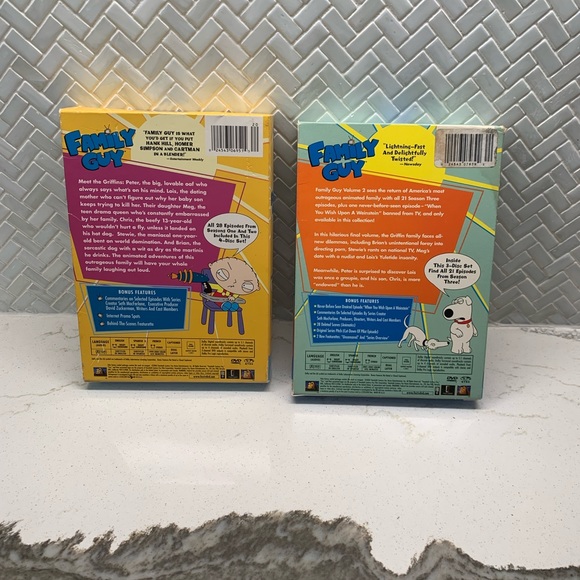 Family Guy DVD LOT Volume 1 Seasons 1 & 2 , Volume 2 Season 3 - 7 DISCS Total - Picture 2 of 4